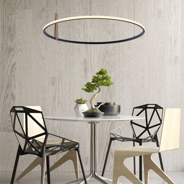 Zuma Line 22808-WOOD LED závesné stropné svietidlo WOOD CLAUD | 42W integrovaný LED zdroj | 3000/4000/6000K
