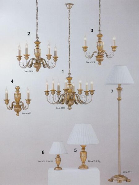 Stolná lampa Ideal lux DORA 020853 - starožitná zlatá
