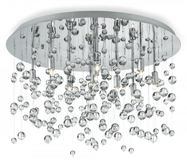 Prisadené stropné svietidlo Ideal lux NEVE 022222 - chróm / transparentná
