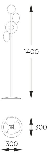 Zuma Line 1177 stojacia lampa OMI | 5W G9