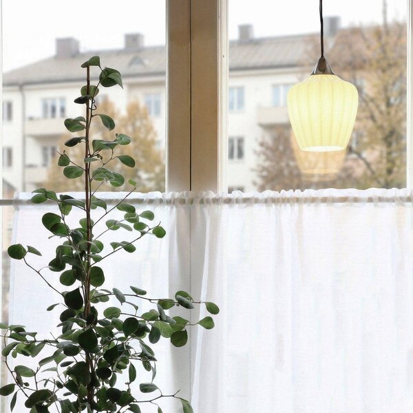 PR Home Závesné svietidlo Amalfi, opálovo biele, Ø 14 cm, sklo, E14, zástrčka, Biela / opálová, Obývacia izba / jedáleň, Sklo, Škandinávsky, Závesné svietidlo