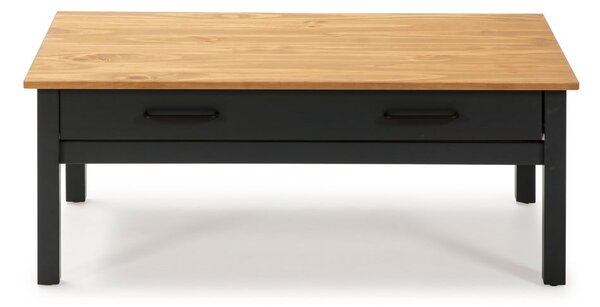 Tmavomodrý konferenčný stolík z borovicového dreva 55x100 cm Miranda – Marckeric