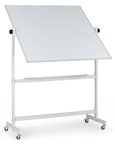 Mobilná otočná magnetická tabuľa, lakovaný povrch, 1200 x 1200 mm