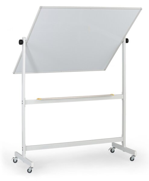 Mobilná otočná magnetická tabuľa, lakovaný povrch, 1200 x 1200 mm