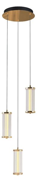 Zuma Line MD3147-3A-3GT LED závesné stropné svietidlo CALLY | 24W integrovaný LED zdroj | 2700-6000K