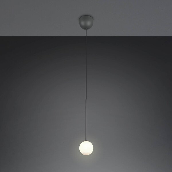 Trio Lighting Závesné svietidlo Firano, antracitová, Ø 12 cm, kovová, Čierna, Obývacia izba / jedáleň, kov, Moderný, Závesné svietidlo