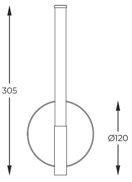 Zuma Line 1007 LED nástenné svietidlo LAUTARO | 3W integrovaný LED zdroj | 3000K