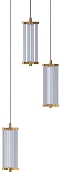 Zuma Line MD3147-3A-3GT LED závesné stropné svietidlo CALLY | 24W integrovaný LED zdroj | 2700-6000K