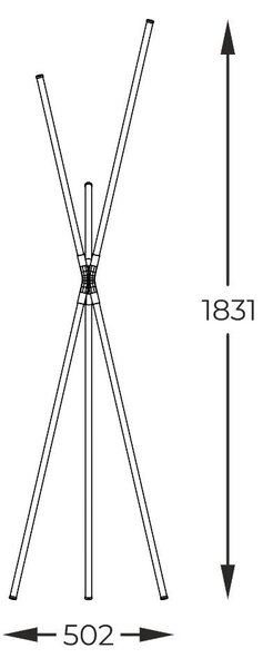 Zuma Line 1005 LED stojacia lampa LAUTARO | 24W integrovaný LED zdroj | 3000K