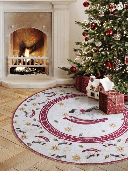 Villeroy & Boch , Kusový koberec Toy's delight 106275 Cream, Red kruh, 160x160 (priemer) kruh, červená, obývacia izba