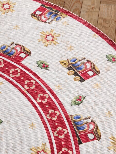 Villeroy & Boch , Kusový koberec Toy's delight 106276 Cream, Red kruh, 160x160 (priemer) kruh, červená, obývacia izba