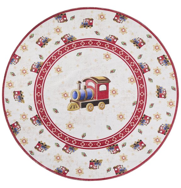 Villeroy & Boch , Kusový koberec Toy's delight 106276 Cream, Red kruh, 160x160 (priemer) kruh, červená, obývacia izba