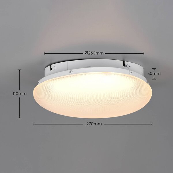 Trio Lighting Stropné LED svetlo Ozera, dĺžka 36 cm, biele, plast,, Biela / opálová, Obývacia izba / jedáleň, Plast, Moderný