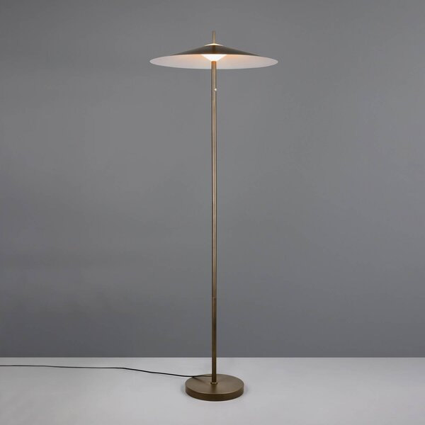 Trio Lighting LED stojacia lampa Amalo v platinovej farbe, výška 145 cm, kov,, Hliník / sivá / zinok, Obývacia izba / jedáleň, kov, Moderný, Stojaca lampa