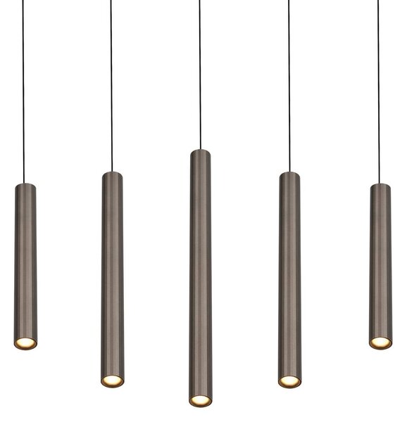 Trio Lighting LED závesné svietidlo Arimato, dĺžka 94 cm, platinovo sfarbený kov,, Hliník / sivá / zinok, Obývacia izba / jedáleň, kov, Moderný, Závesné svietidlo