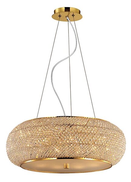 Ideal Lux - Krištáľový luster na lanku PASHA 10xE14/40W/230V pr. 55 cm zlatá