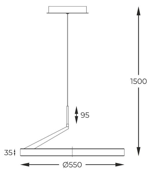 Zuma Line MD3689-1M-3BGT LED závesné stropné svietidlo MALU | 37W integrovaný LED zdroj | 2700-6000K