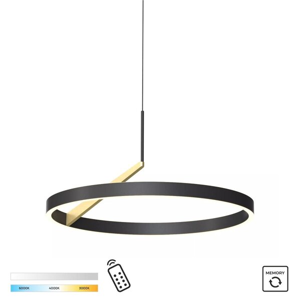 Zuma Line MD3689-1M-3BGT LED závesné stropné svietidlo MALU | 37W integrovaný LED zdroj | 2700-6000K