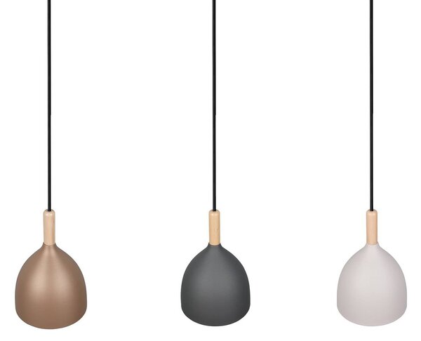 Trio Lighting Závesné svietidlo Jerano, dĺžka 90 cm, farebné, kovové, 3-pl., Viacfarebné, Obývacia izba / jedáleň, kov, Moderný, Závesné svietidlo