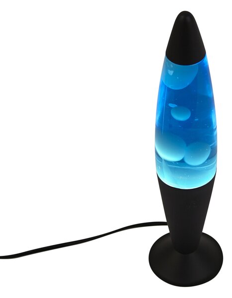 Lávová lampa modrá s bielym voskom vrátane LED - Molten Lava