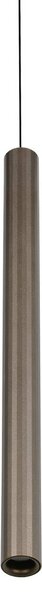 Trio Lighting LED závesné svietidlo Arimato, Ø 4 cm, platinová farba, kov,, Hliník / sivá / zinok, Obývacia izba / jedáleň, kov, Moderný, Závesné svietidlo
