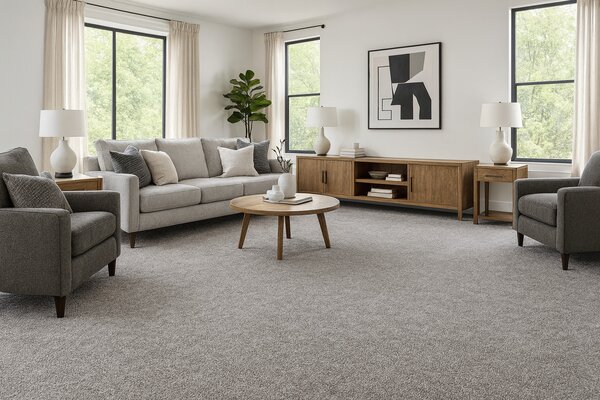 Tapibel , Koberec metráž Supersoft 840 sv. šedý, na mieru, šíře 4m, šedá, ab (mriežka), kancelária