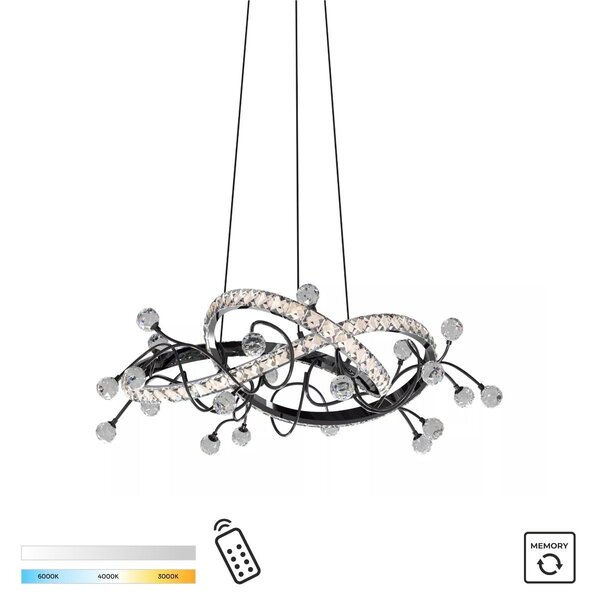 Zuma Line MD3481-1S-3BCT LED závesné stropné svietidlo MAIA | 25W integrovaný LED zdroj | 2700-6000K