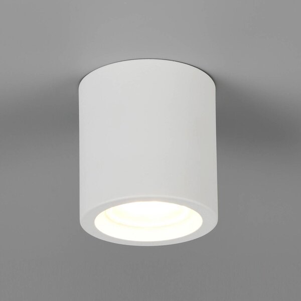Trio Lighting Stropné svietidlo Biscotto, biela matná, Ø 9,5 cm, kov, IP44, Biela / opálová, Obývacia izba / jedáleň, kov, Moderný, Závesné svietidlo