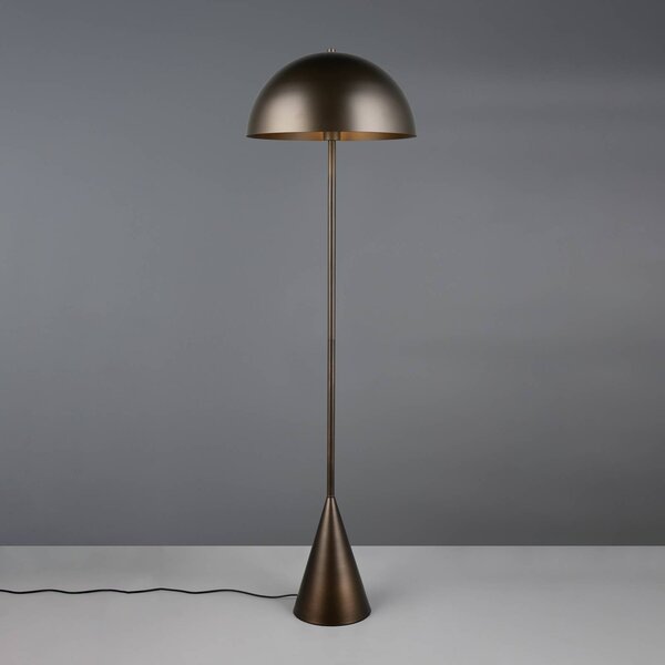 Trio Lighting Stojacia lampa Alfie, platinová farba, výška 130 cm, kov, E27, Hliník / sivá / zinok, Obývacia izba / jedáleň, kov, Stojaca lampa