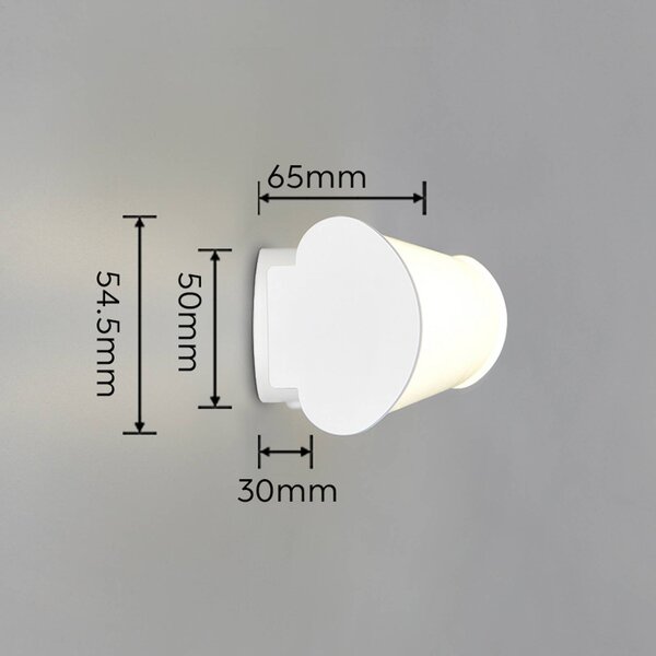 Trio Lighting LED nástenné svetlo Ernesto, matná biela, šírka 40 cm, 4 000 K, IP44, Biela / opálová, Kúpeľňa, kov, Moderný
