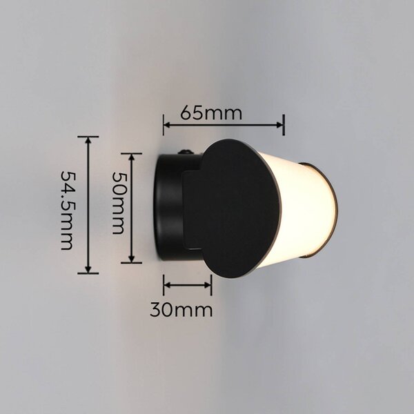 Trio Lighting LED nástenné svetlo Ernesto, čierna, šírka 40 cm, 3 000 K, IP44, Čierna, Kúpeľňa, kov, Moderný