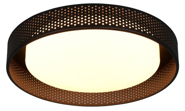 Trio Lighting Stropné LED svetlo Filippo, čierna matná, Ø 33 cm, kov, IP44, Čierna, Kúpeľňa, kov, Moderný, Závesné svietidlo