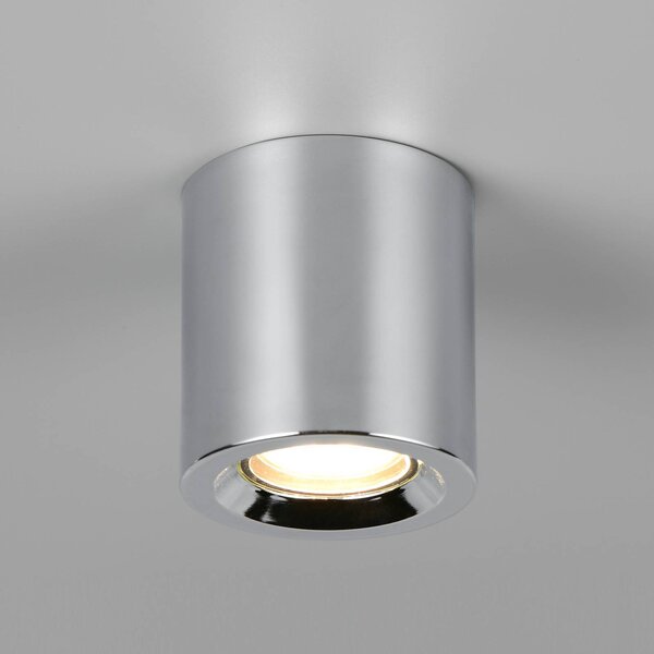 Trio Lighting Stropné svietidlo Biscotto, chrómová farba, Ø 9,5 cm, kov, IP44, Chrómová / strieborná, Obývacia izba / jedáleň, kov, Moderný, Závesné svietidlo