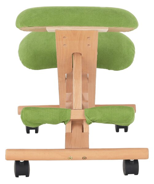 KONDELA Ergonomická kľakačka, zelená/buk, GROCO