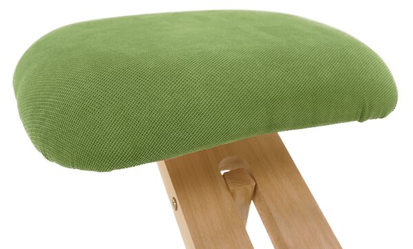 KONDELA Ergonomická kľakačka, zelená/buk, GROCO