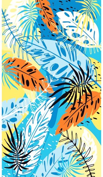 Plážový set SUMMER FRESH – osuška 100×180 cm a pončo 80×145 cm, farebný