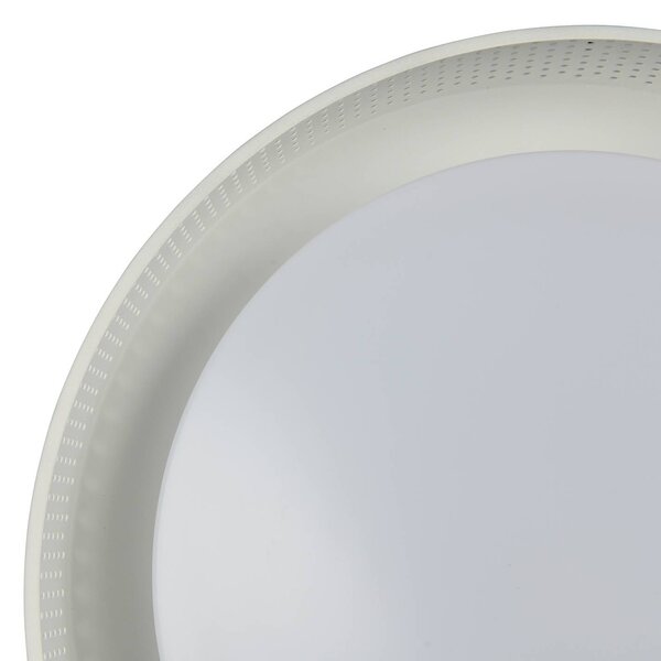 Trio Lighting Stropné LED svetlo Filippo, biela matná, Ø 33 cm, kov, IP44, Biela / opálová, Kúpeľňa, kov, Moderný, Závesné svietidlo