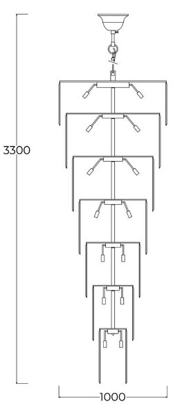 Zuma Line 003064-029222 závesné stropné svietidlo LUXE E14