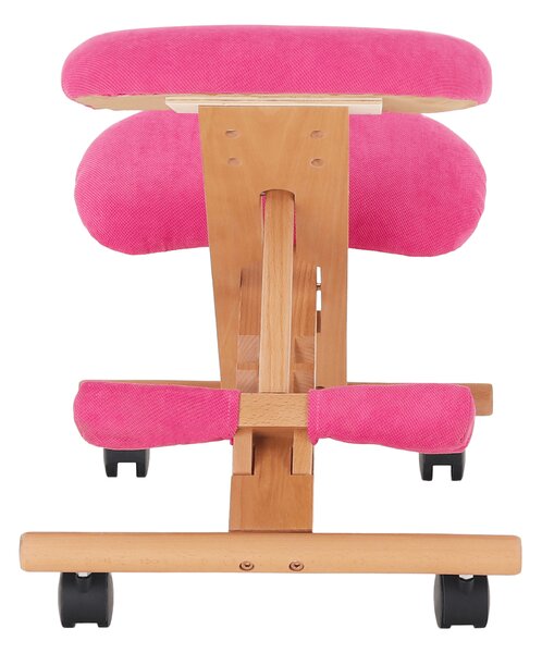 KONDELA Ergonomická kľakačka, ružová/buk, GROCO