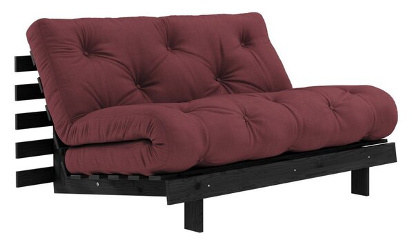 Vínovočervená rozkladacia pohovka 140 cm Roots Black Night – Karup Design