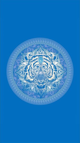 Plážová sada TIGER – osuška 100×180 cm a pončo 80×145 cm, modrá