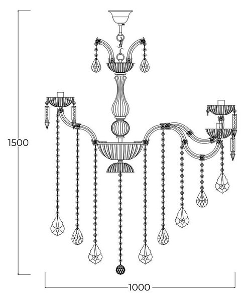 Zuma Line 003064-029226 závesné stropné svietidlo CHATEAU E14