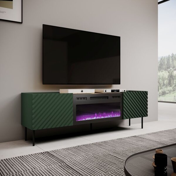 HALMAR TV stolík Onda 180,5 cm zelený/dub artisan