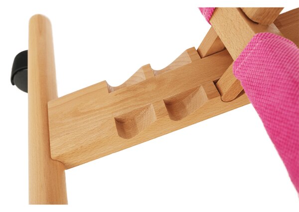 KONDELA Ergonomická kľakačka, ružová/buk, GROCO