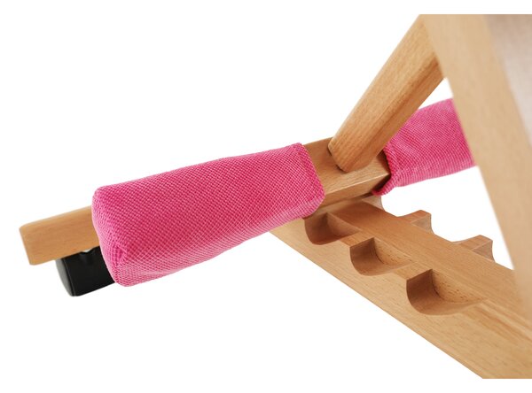 KONDELA Ergonomická kľakačka, ružová/buk, GROCO