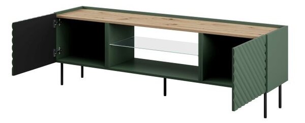 HALMAR TV stolík Onda 180,5 cm zelený/dub artisan