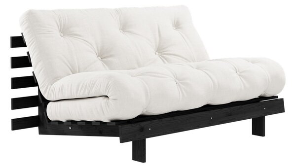 Krémovobiela rozkladacia pohovka 140 cm Roots Black Night – Karup Design