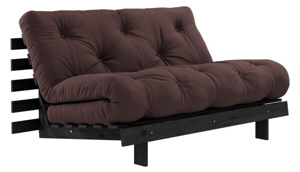 Tmavohnedá rozkladacia pohovka 140 cm Roots Black Night – Karup Design