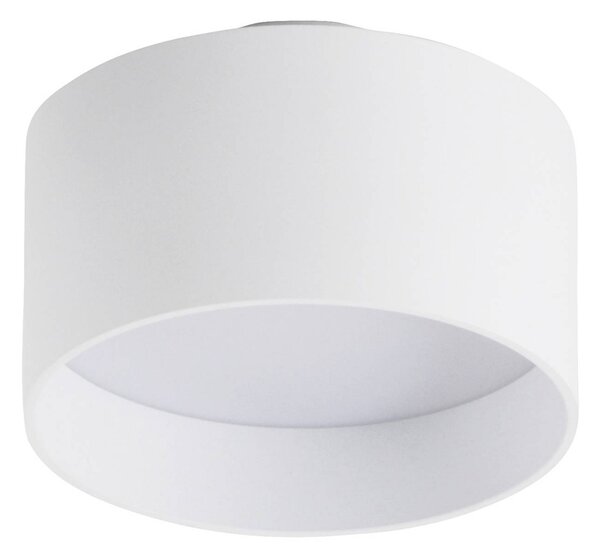 LED stropné bodové svetlá Trimes, Ø 14 cm, biele, stmievateľné, Biela / opálová, Obývacia izba / jedáleň, Plast, Stropné svetlo polkruhové s priestorom