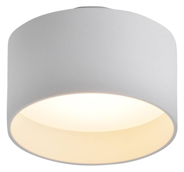 LED stropné bodové svetlá Trimes, Ø 14 cm, biele, stmievateľné, Biela / opálová, Obývacia izba / jedáleň, Plast, Stropné svetlo polkruhové s priestorom